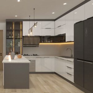 Tủ bếp cánh kính TBNB012