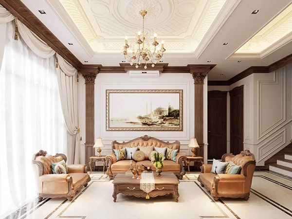 Phòng Khách Tân Cổ Điển Đẹp